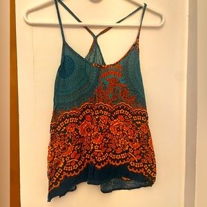 Small floral flowy tank top